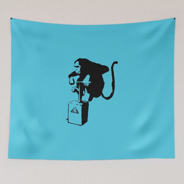 Item preview, Banksy Monkey Detonator Sticker designed and sold by MoritzMorch.