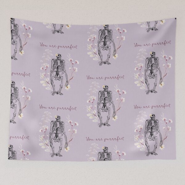 Item preview,  you are perfect Quote Cute Big foot yeti  skeleton with wield flowers  designed and sold by InnaMGraphic.