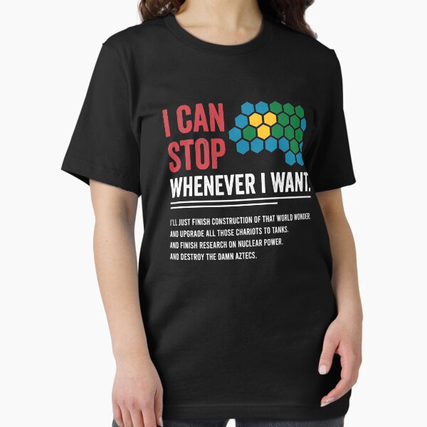 Artikel-Vorschau von Lustiges Gamer-Geschenk für Kinder, Junge und Mädchen, Civilization-Spiel-Shirt, I Can Stop Whenever I Want Just One More Turn-Shirt, Lustiges Videospiel-Shirt, designt und verkauft von aymob.