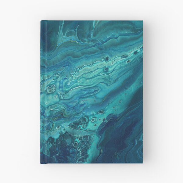 Item preview, Blue & Teal Acrylic Abstract Fluid Art designed and sold by CatyArte.