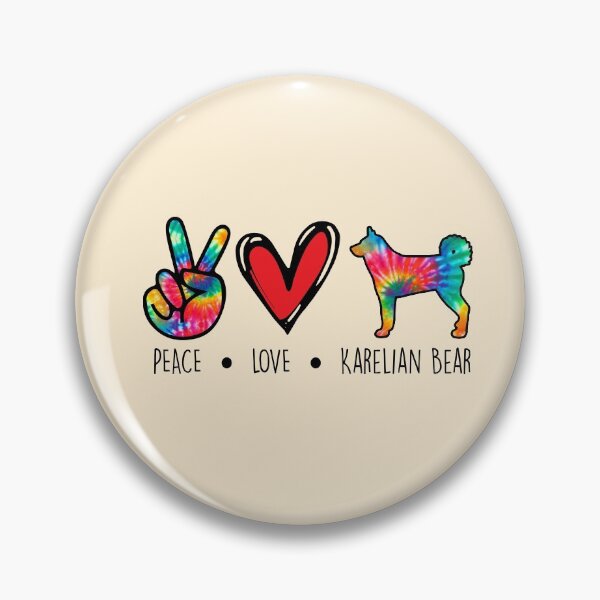 Item preview, Karelian Bear Dog Tie  Dye Peace Love Dog Mom  designed and sold by rafaeltto.