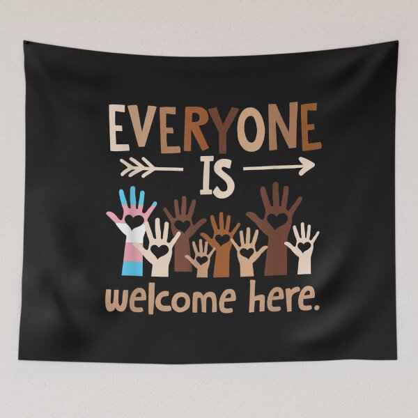 Item preview, Everyone Is Welcome Here Hearts Teachers T-Shirt designed and sold by Kellner-Platt.