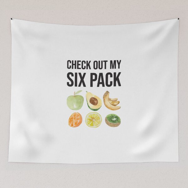 Item preview, Check Out My Six Pack Fruit Funny Fitness Quote  designed and sold by Janniey45.