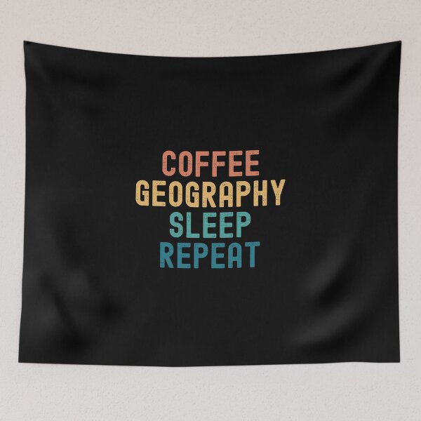 Item preview, Coffee Geography Sleep Repeat - Funny Geography & Coffee Gift designed and sold by kindxinn.