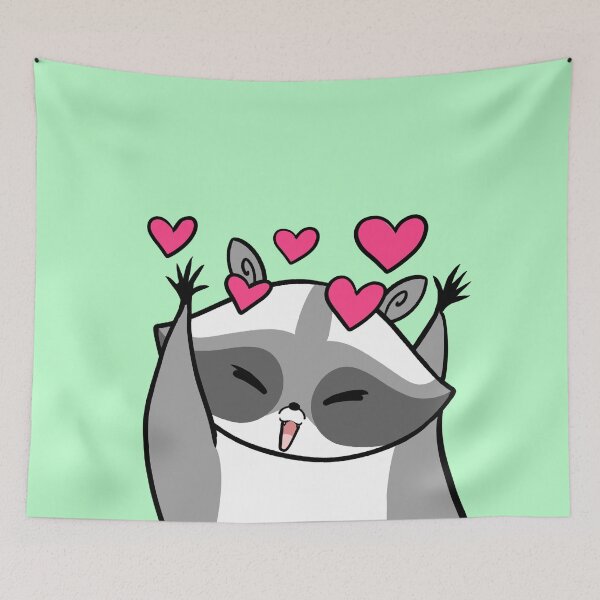 Item preview, Rakun love designed and sold by Verónica Alcalde Laserna.