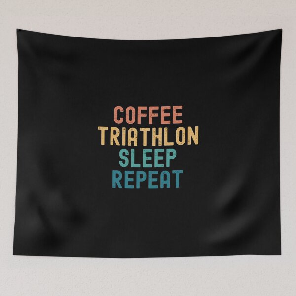 Item preview, Coffee Triathlon Sleep Repeat - Funny Triathlon & Coffee Gift designed and sold by kindxinn.