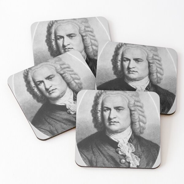 Item preview, Johann Sebastian Bach - portrait in B&W designed and sold by miha.guitar.