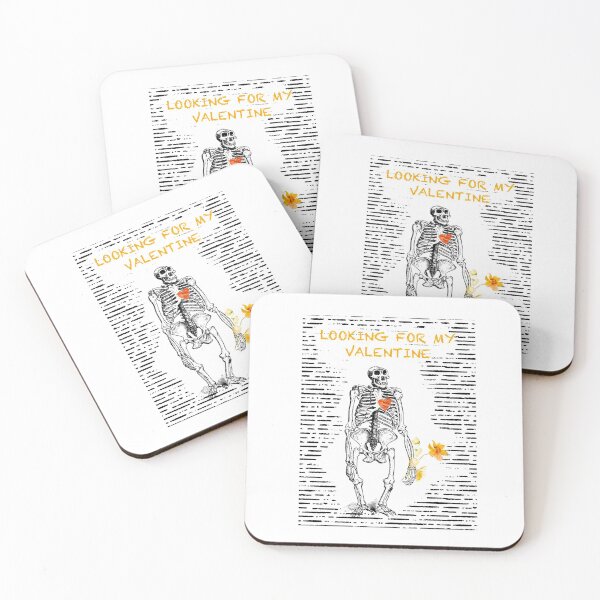 Item preview,  Cute Big foot yeti skeleton with yellow flowers searching for his valentine designed and sold by InnaMGraphic.