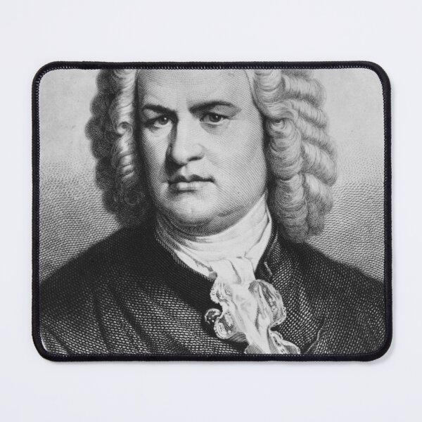 Item preview, Johann Sebastian Bach - portrait in B&W designed and sold by miha.guitar.
