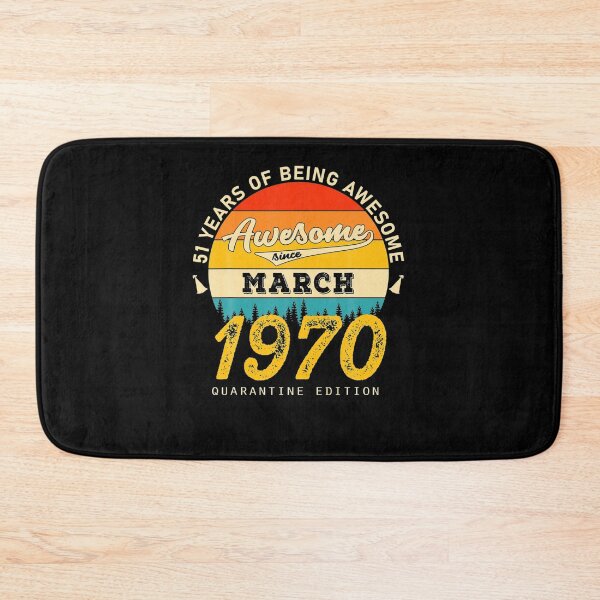 Item preview,  51st Birthday Awesome Since March 1970  designed and sold by VioletPinon.