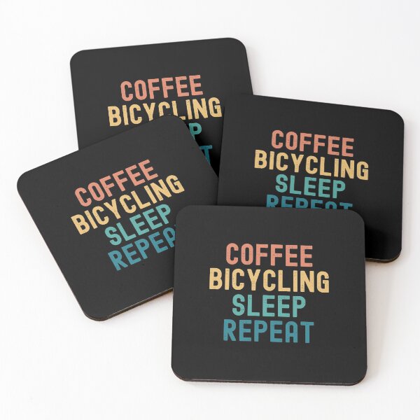 Item preview, Coffee Bicycling Sleep Repeat - Funny Bicycling & Coffee Gift designed and sold by kindxinn.