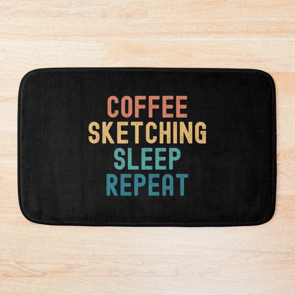 Item preview, Coffee Sketching Sleep Repeat - Funny Sketching & Coffee Gift designed and sold by kindxinn.