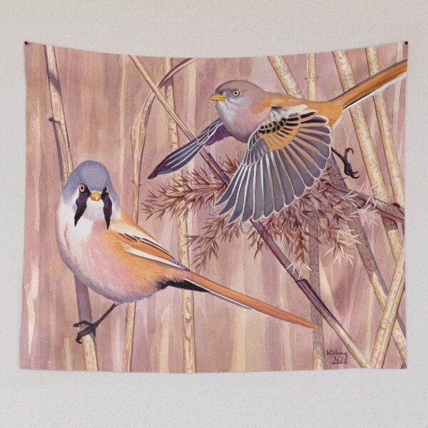Item preview, Bearded Reedlings designed and sold by kokayart.
