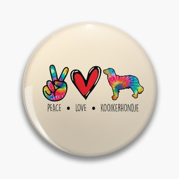 Item preview, Kooikerhondje Dog Tie  Dye Peace Love Dog Mom  designed and sold by rafaeltto.