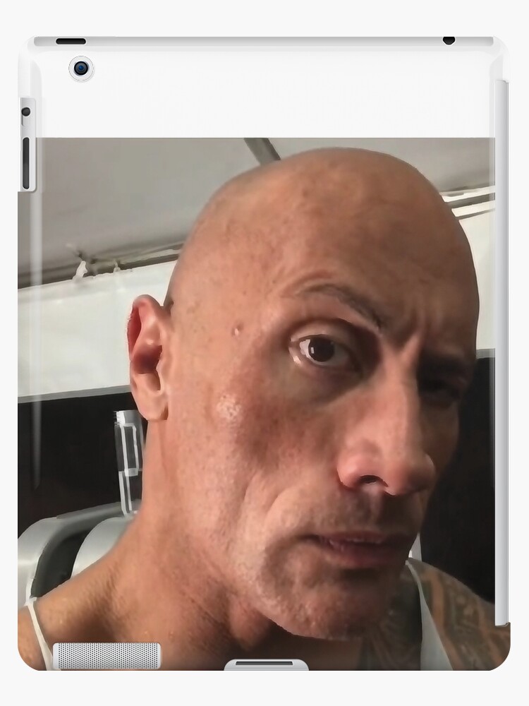 Dwayne The Rock Johnson eyebrow raise meme | iPad Case & Skin