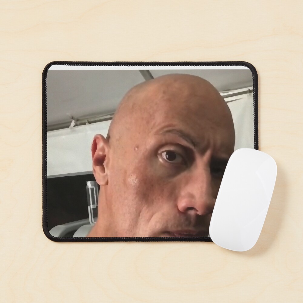 Dwayne The Rock Johnson eyebrow raise meme Mouse Pads sold by Barefoot  Praise, SKU 24433061