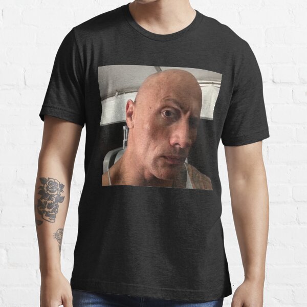 Dwayne The Rock Johnson eyebrow raise meme Essential T-Shirt for Sale by  NoelTucker