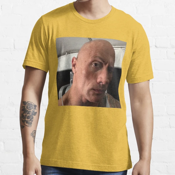 Dwayne The Rock Johnson eyebrow raise meme Essential T-Shirt for Sale by  NoelTucker