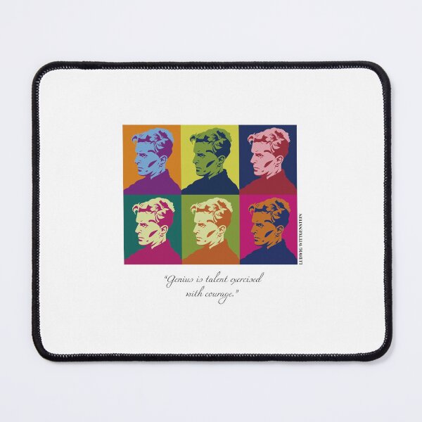 Item preview, pop art Ludwig Wittgenstein, Quotes, Genius is talent exercised with courage.(handwriting) designed and sold by challengecafe.