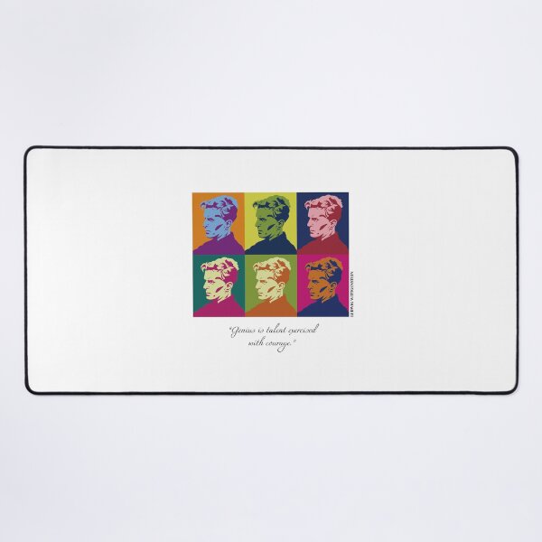 Item preview, pop art Ludwig Wittgenstein, Quotes, Genius is talent exercised with courage.(handwriting) designed and sold by challengecafe.