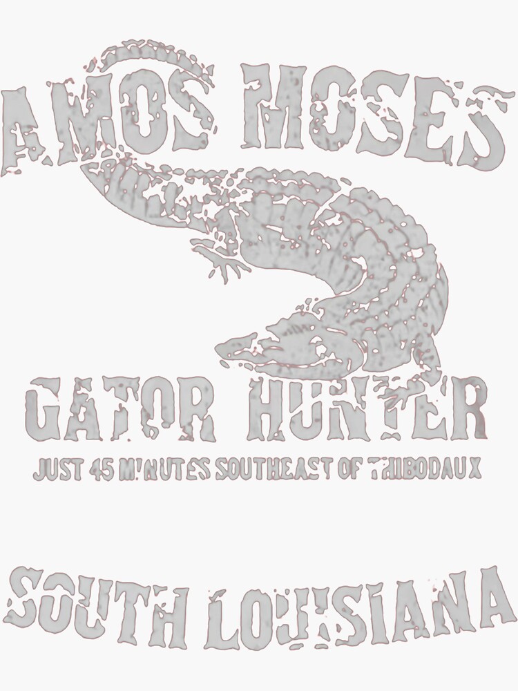 Jerry Reed Inspired amos Moses,Amos was inspired by Jerry Reed. Moses Sticker
