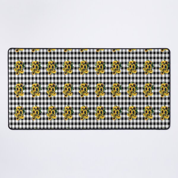 Item preview, Buffalo Plaid Sunflower Design, Sunflower bib flower , boho floral cute design inspired by nature designed and sold by Adri Barnard.