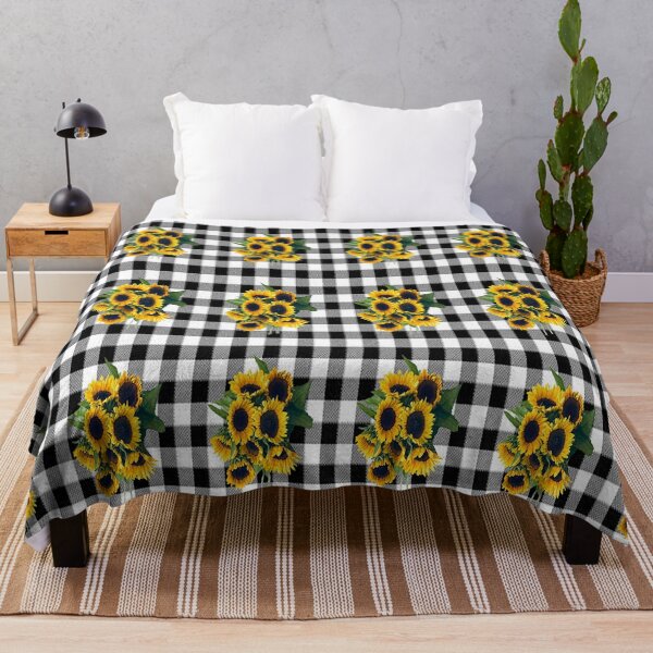 Item preview, Buffalo Plaid Sunflower Design, Sunflower bib flower , boho floral cute design inspired by nature designed and sold by Adri Barnard.