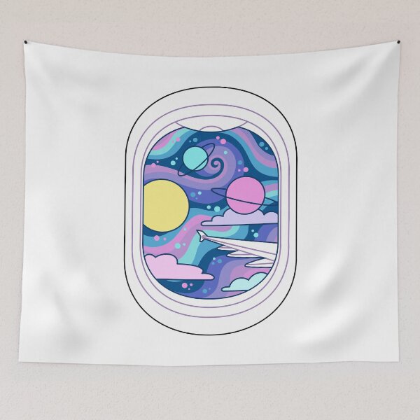 Item preview, Galaxy Airplane Window designed and sold by MadeByBeata.