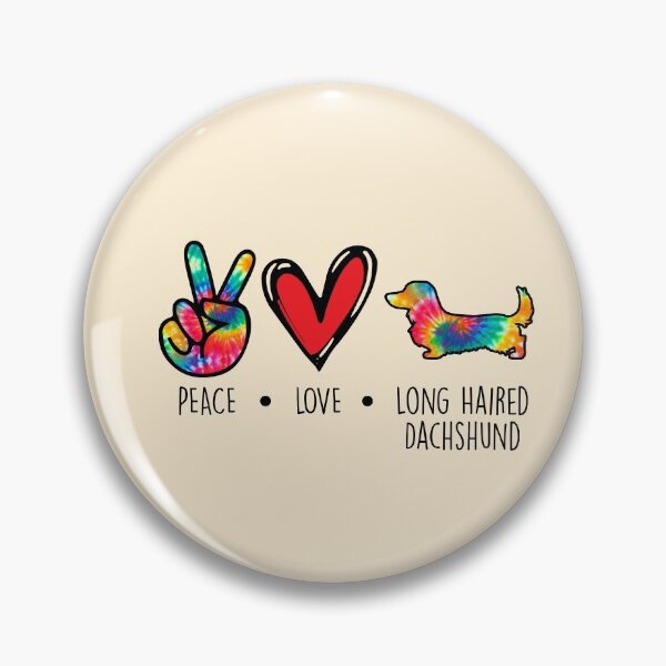 Item preview, Long Haired Dachshund Dog Tie  Dye Peace Love Dog Mom  designed and sold by rafaeltto.