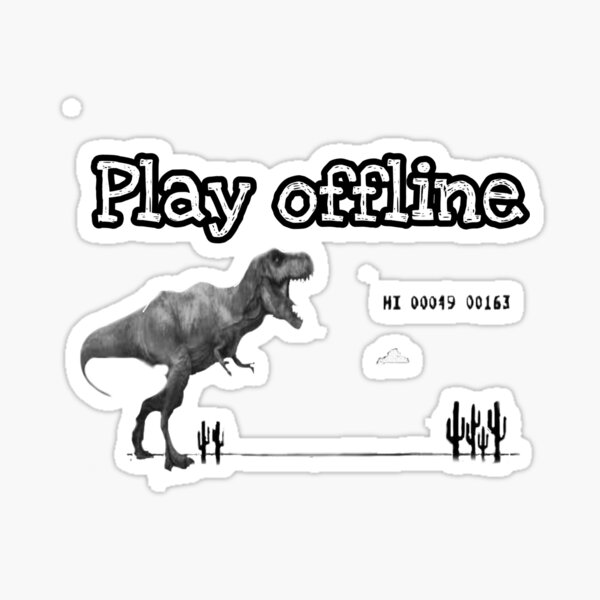 Trex cactus vida diária t camisa 100% algodão jurasic sem conexão offline t  rex jogo offline sem jogo de internet trex jogo - AliExpress