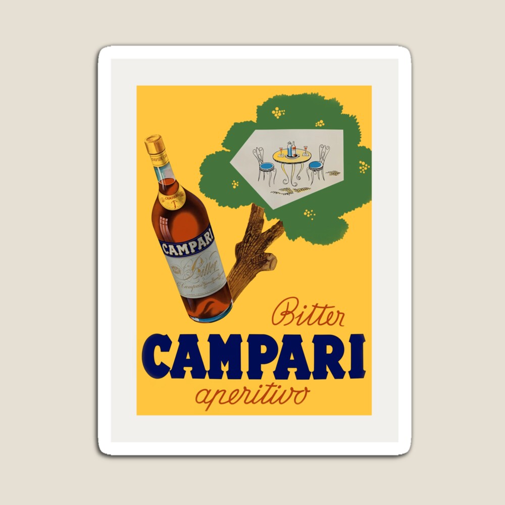 Campari Soda 1950 Vintage Italian Alcohol Adversting Poster