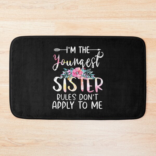Item preview, I Am The Youngest - The Rules Don't Apply To Me Tees Floral designed and sold by Joni23414.
