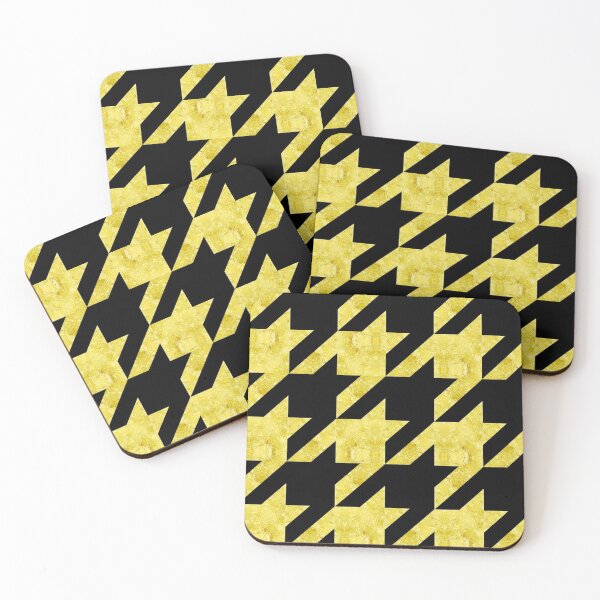 Item preview, Hound tooth Pattern Black Gold designed and sold by Joricherry.