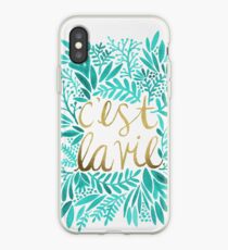 That's Life – Turquoise & Gold iPhone Case
