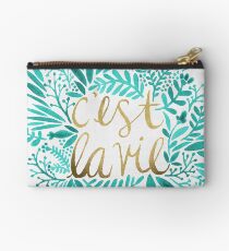 That's Life – Turquoise & Gold Studio Pouch