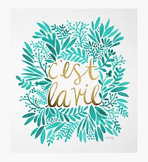 That's Life – Turquoise & Gold Photographic Print