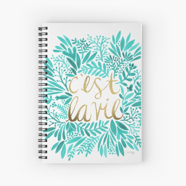 Item preview, That's Life – Turquoise & Gold designed and sold by Cat Coquillette.