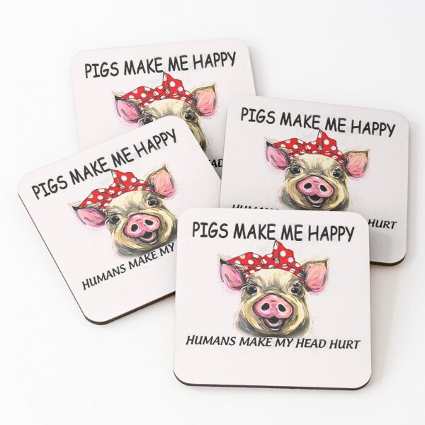 Item preview, Pigs Make Me Happy designed and sold by BeanxMax.