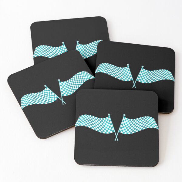 Item preview, Teal checkered racing flag cool - white blue Teal flag designed and sold by Long Exposure.