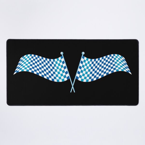 Item preview, Blue checkered racing flag cool - white blue flag designed and sold by Long Exposure.