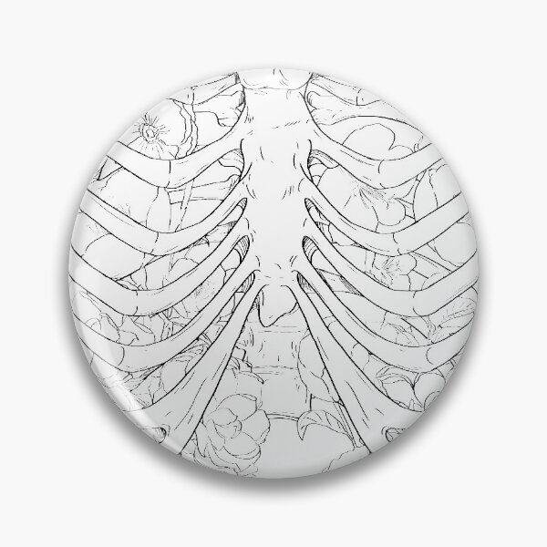Item preview, Flowers in a Ribcage Graphic Black Lines designed and sold by Saanis.