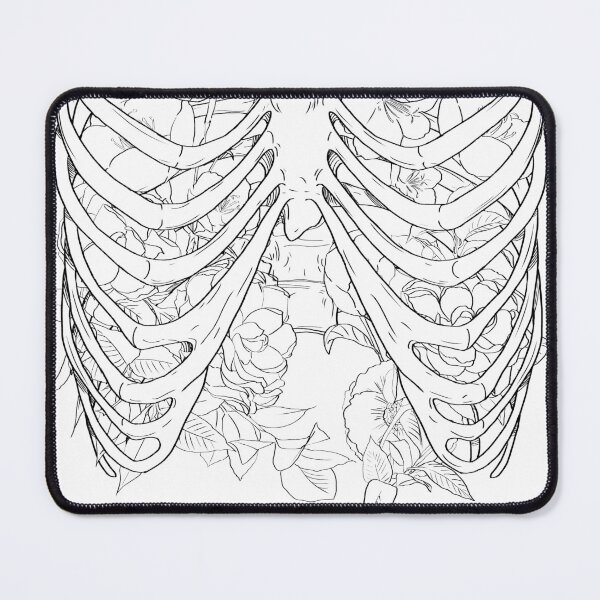 Item preview, Flowers in a Ribcage Graphic Black Lines designed and sold by Saanis.