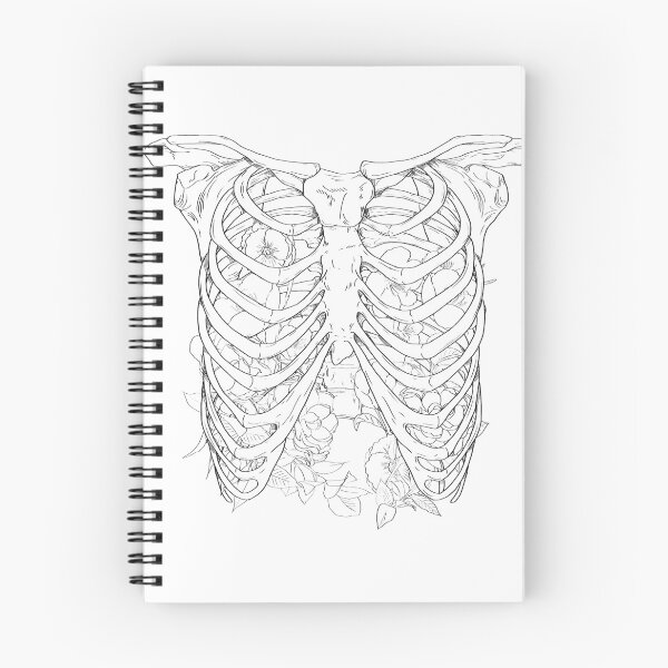 Item preview, Flowers in a Ribcage Graphic Black Lines designed and sold by Saanis.