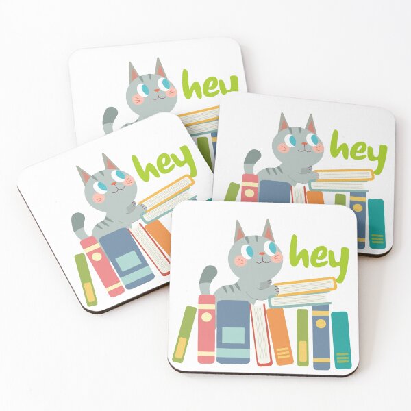 Item preview, cat says hey designed and sold by qofebean.