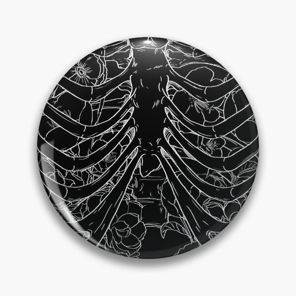 Item preview, Flowers in a Ribcage Graphic White Lines designed and sold by Saanis.