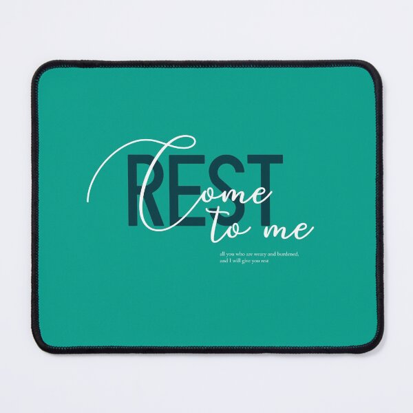 Item preview, come to me, all you who are weary and burdened, and I will give you rest. Matthew 11:28 (white), bible, gospel, christian, rest designed and sold by challengecafe.