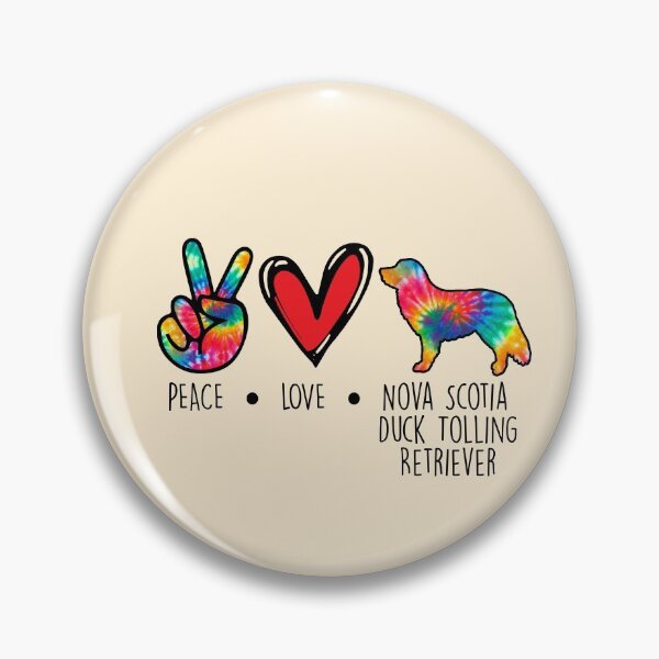 Artikelvorschau, Nova Scotia Duck Tolling Retriever Dog Tie Dye Peace Love Dog Mom entworfen und verkauft von rafaeltto.