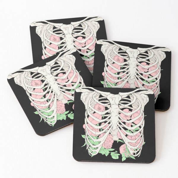 Item preview, Flowers in a Ribcage on Black designed and sold by Saanis.