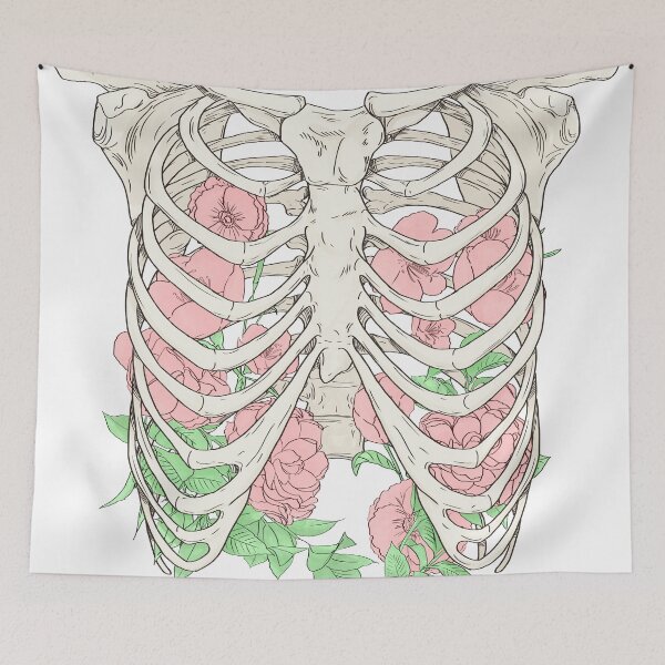 Item preview, Flowers in a Ribcage on White designed and sold by Saanis.