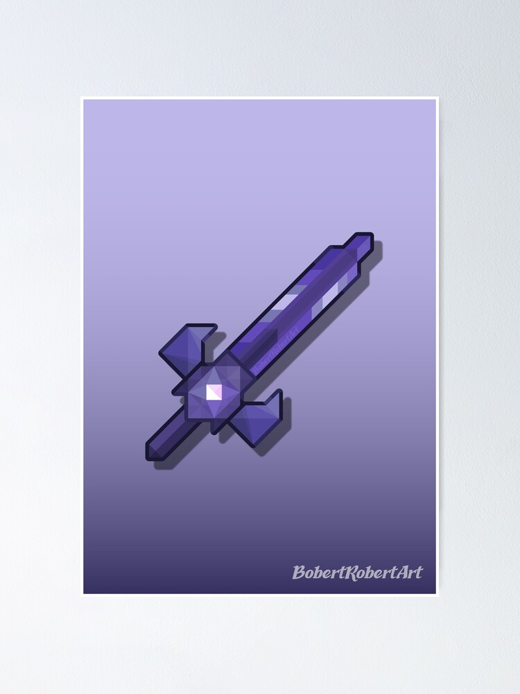 "Terraria Light's Bane Sword Design" Poster by BobertRobertArt Redbubble